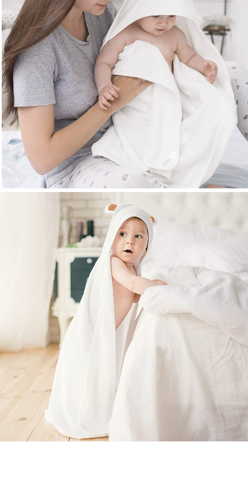 Premium Baby Handtuch Baby Waschlappen Set Bio Bambus Baby Badetuch